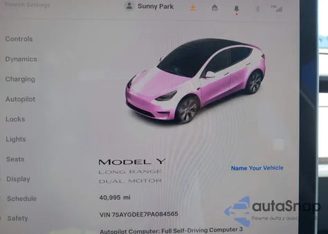 2023 Tesla Model Y Awd/Long Range Dual Motor All-Wheel Drive from USA, damaged, VIN 7SAYGDEE7PA084565